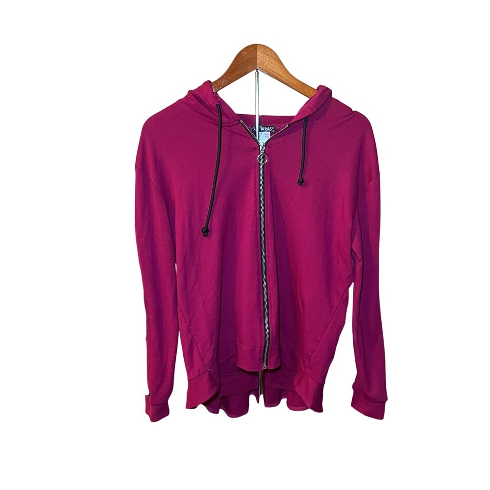Venus Pink Sequin Sleeve Full Zip Hoodie Women's Size M